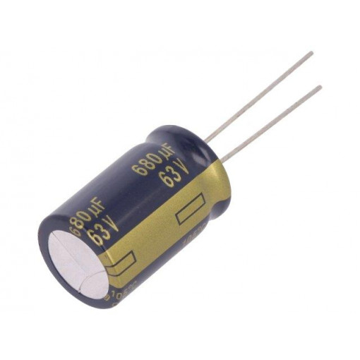 EEUFC1J681; Capacitor: electrolytic; low impedance; THT; 680uF; 63VDC; ±20%; PANASONIC