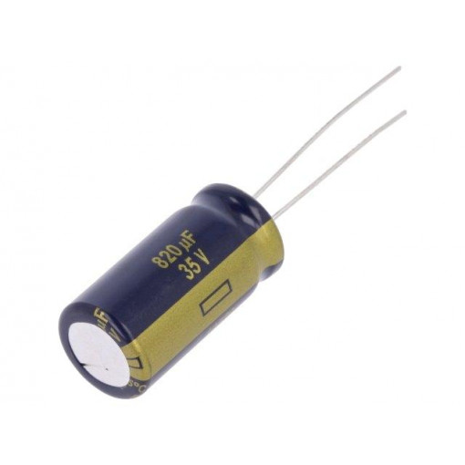 EEUFC1V821L; Capacitor: electrolytic; low impedance; THT; 820uF; 35VDC; ±20%; PANASONIC