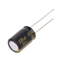 EEUFM1H221; Capacitor: electrolytic; low impedance; THT; 220uF; 50VDC; ±20%; PANASONIC