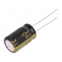 EEUFM1H471; Capacitor: electrolytic; low impedance; THT; 470uF; 50VDC; ±20%; PANASONIC