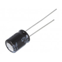 EEUFR1C471; Capacitor: electrolytic; low impedance; THT; 470uF; 16VDC; ±20%; PANASONIC