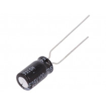EEUFR1E101B; Capacitor: electrolytic; low impedance; THT; 100uF; 25VDC; ±20%; PANASONIC