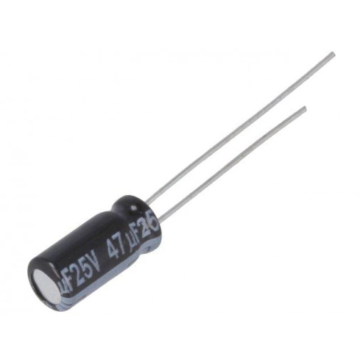 EEUFR1E470; Capacitor: electrolytic; low impedance; THT; 47uF; 25VDC; Ø5x11mm; PANASONIC