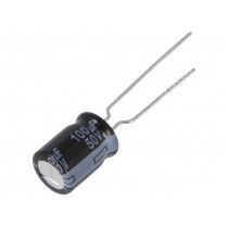 EEUFR1H101B; Capacitor: electrolytic; low impedance; THT; 100uF; 50VDC; ±20%; PANASONIC