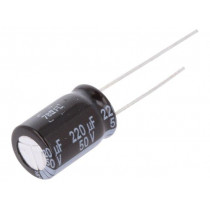 EEUFR1H221B; Capacitor: electrolytic; low impedance; THT; 220uF; 50VDC; ±20%; PANASONIC