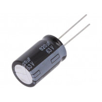 EEUFR1J821; Capacitor: electrolytic; low impedance; THT; 820uF; 63VDC; ±20%; PANASONIC