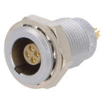 EGG.00.304.CLL; Connector: circular; Series: 00; socket; female; soldering; PIN: 4; LEMO