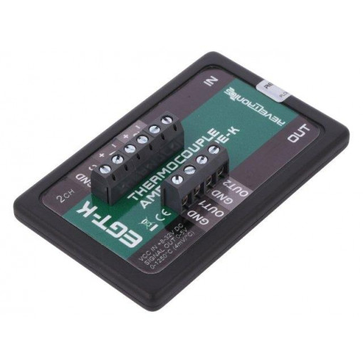 EGT-K [2-CH]; Converter: temperature; 8÷32VDC; Features: 2 channel; OUT 1: 0÷5V; REVELTRONICS