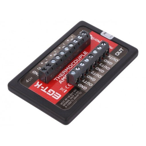 EGT-K [4-CH]; Converter: temperature; 8÷32VDC; Features: 4 channel; OUT 1: 0÷5V; REVELTRONICS