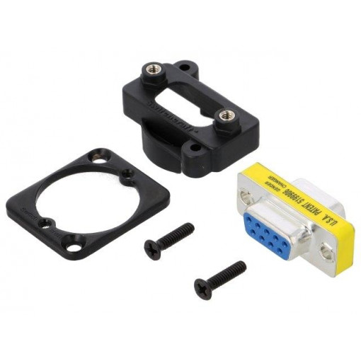 EHDB9FFB; Transition: D-Sub coupler; both sides,D-Sub 9pin female; black; SWITCHCRAFT EHDB9FFB; Transition: D-Sub coupler; both sides,D-Sub 9pin female; black; SWITCHCRAFT
