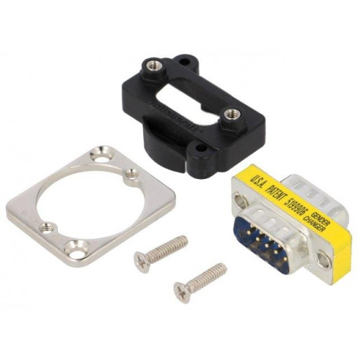 EHDB9MM; Transition: D-Sub coupler; both sides,D-Sub 9pin male; silver; SWITCHCRAFT EHDB9MM; Transition: D-Sub coupler; both sides,D-Sub 9pin male; silver; SWITCHCRAFT