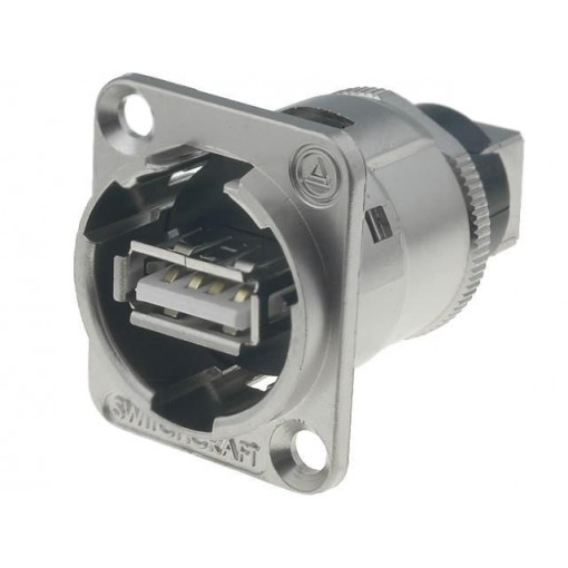 EHUSBABX; Adapter; USB A socket-front,USB B socket-back; EH; USB 2.0; SWITCHCRAFT