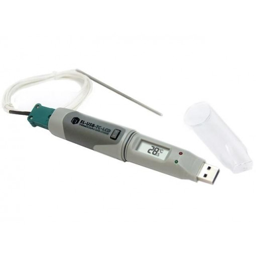 EL-USB-TC-LCD; Data logger; temperature; ±1°C; 134.5x23.9x21.2mm; Interface: USB; LASCAR EL-USB-TC-LCD; Data logger; temperature; ±1°C; 134.5x23.9x21.2mm; Interface: USB; LASCAR