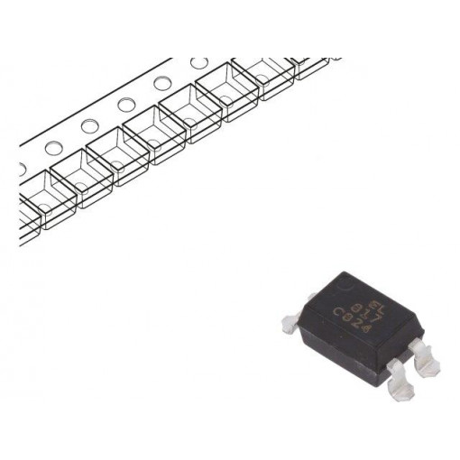 EL817S1(C)(TU); Optocoupler; SMD; Channels: 1; Out: transistor; Uinsul: 5kV; Uce: 35V; EVERLIGHT