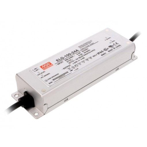 ELG-100-24A; Power supply: switched-mode; LED; 96W; 24VDC; 21.6÷26.4VDC; 2÷4A; MEAN WELL