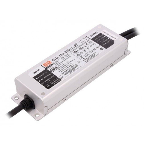 ELG-100-24B-3Y; Power supply: switched-mode; LED; 96W; 24VDC; 4A; 100÷305VAC; IP67; MEAN WELL