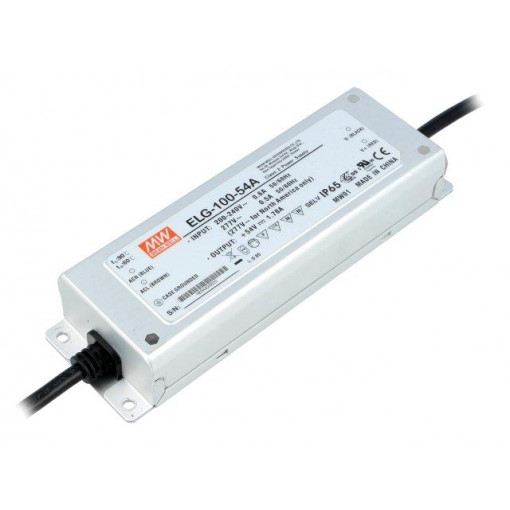 ELG-100-54A; Power supply: switched-mode; LED; 96.12W; 54VDC; 48.6÷59.4VDC; MEAN WELL