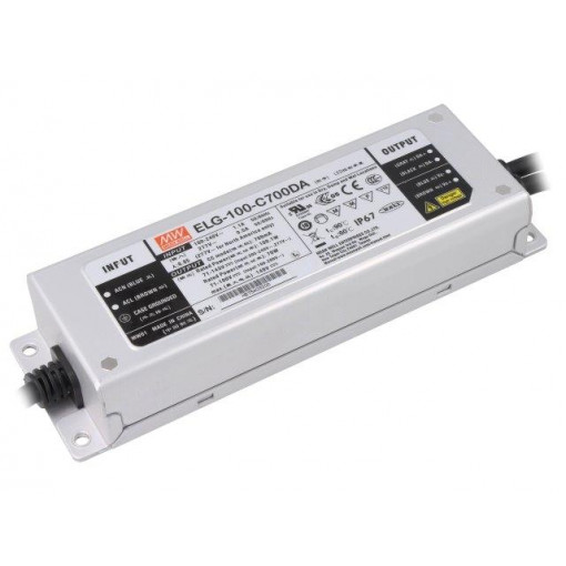 ELG-100-C700DA; Power supply: switched-mode; Communication: DALI; LED; 100W; 700mA; MEAN WELL