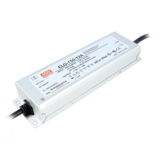 ELG-150-12A; Power supply: switched-mode; LED; 120W; 12VDC; 10.8÷13.2VDC; 5÷10A; MEAN WELL