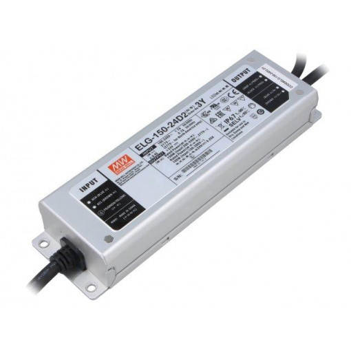 ELG-150-24D2-3Y; Power supply: switched-mode; LED; 150W; 24VDC; 6.25A; 100÷305VAC; MEAN WELL