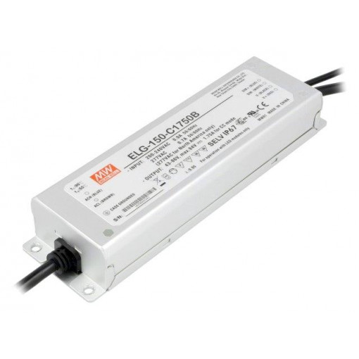 ELG-150-C1750B; Power supply: switched-mode; LED; 150.5W; 43÷86VDC; 1750mA; IP67; MEAN WELL