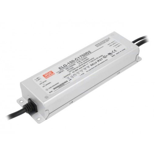 ELG-150-C1750D2; Power supply: switched-mode; LED; 150.5W; 43÷86VDC; 1.75A; IP67; MEAN WELL