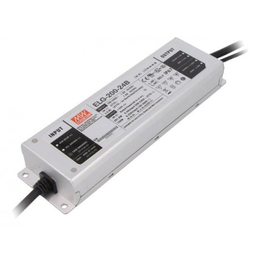 ELG-200-24B; Power supply: switched-mode; LED; 201.6W; 24VDC; 8.4A; 100÷305VAC; MEAN WELL