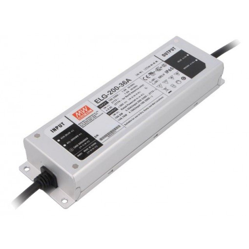 ELG-200-36A; Power supply: switched-mode; LED; 199.8W; 36VDC; 33.5÷38.5VDC; MEAN WELL