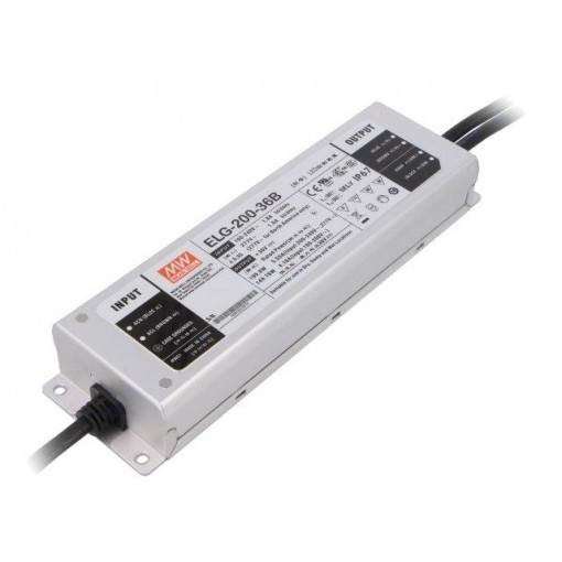 ELG-200-36B; Power supply: switched-mode; LED; 199.8W; 36VDC; 5.55A; 100÷305VAC; MEAN WELL