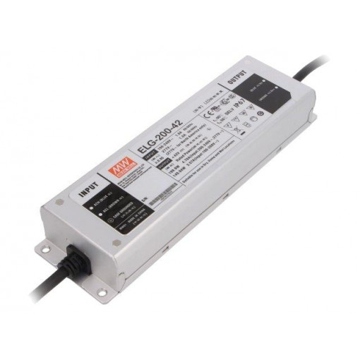 ELG-200-42; Power supply: switched-mode; LED; 199.9W; 42VDC; 4.76A; 100÷305VAC; MEAN WELL