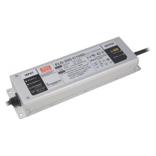 ELG-200-C1050; Power supply: switched-mode; LED; 199.5W; 95÷190VDC; 1050mA; IP67; MEAN WELL