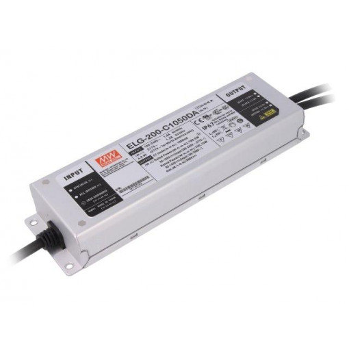 ELG-200-C1050DA; Power supply: switched-mode; Communication: DALI; LED; 200W; 1.05A; MEAN WELL