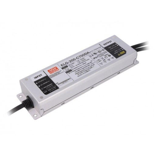ELG-200-C700DA; Power supply: switched-mode; Communication: DALI; LED; 200W; 700mA; MEAN WELL