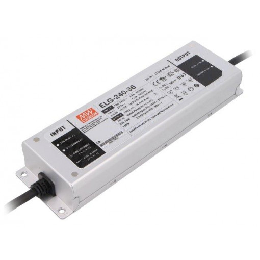 ELG-240-36; Power supply: switched-mode; LED; 239.76W; 36VDC; 6.66A; IP67; 92%; MEAN WELL