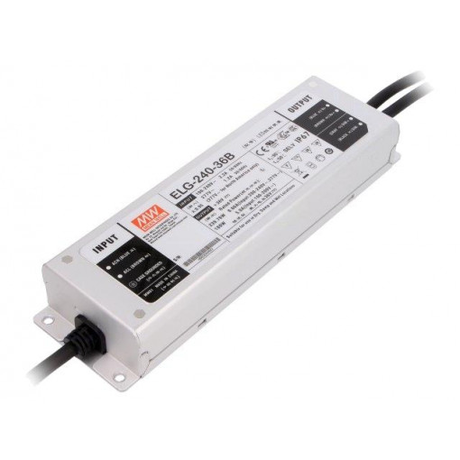 ELG-240-36B; Power supply: switched-mode; LED; 239.76W; 36VDC; 6.66A; IP67; 92%; MEAN WELL