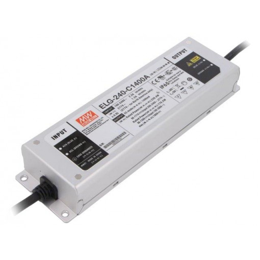 ELG-240-C1400A; Power supply: switched-mode; LED; 239.4W; 86÷171VDC; 700÷1400mA; MEAN WELL