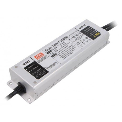 ELG-240-C1400B; Power supply: switched-mode; LED; 239.4W; 86÷171VDC; 1400mA; IP67; MEAN WELL