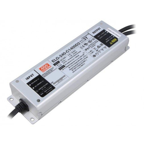 ELG-240-C1400D23Y; Power supply: switched-mode; LED; 239.4W; 86÷171VDC; 1.4A; IP67; MEAN WELL