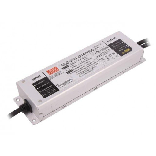 ELG-240-C1400D2; Power supply: switched-mode; LED; 239.4W; 86÷171VDC; 1.4A; IP67; MEAN WELL