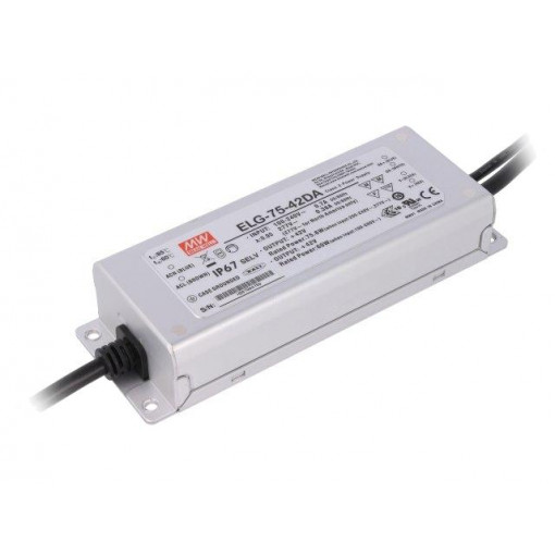 ELG-75-42DA; Power supply: switched-mode; Communication: DALI; LED; 75.6W; 1.8A; MEAN WELL