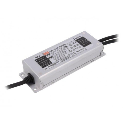 ELG-75-C1050DA; Power supply: switched-mode; Communication: DALI; LED; 75W; 1.05A; MEAN WELL
