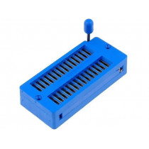 ELK02800; Socket: DIP; ZIF; PIN: 28; 7.62/15.24mm; demountable; -25÷70°C; THT; ECE