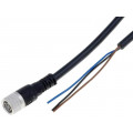 RKMV 3-06/2M; Connection lead; M8; PIN: 3; straight; 2m; plug; 60VAC; 4A; -25÷80°C; LUMBERG AUTOMATION