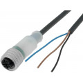 RKT/LED A 4-3-224/5M; Connection lead; M12; PIN: 3; straight; 5m; plug; 30VAC; 4A; -25÷80°C; LUMBERG AUTOMATION