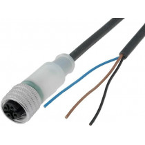 RKT/LED A 4-3-224/5M; Connection lead; M12; PIN: 3; straight; 5m; plug; 30VAC; 4A; -25÷80°C; LUMBERG AUTOMATION