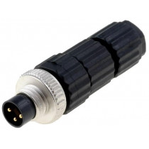 933406100 ELST 3008 V; Connector: M8; male; PIN: 3; straight; for cable; plug; E; 4A; IP67; HIRSCHMANN