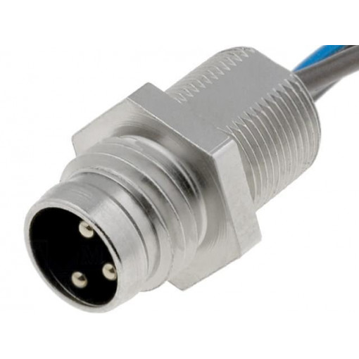 933146001 ELST 3308 RV FM 805; Connector: M8; 0.5m; male; PIN: 3; for panel mounting,screw; socket; HIRSCHMANN