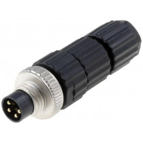 933407100 ELST 4008 V; Connector: M8; male; PIN: 4; straight; for cable; plug; E; 4A; IP67; HIRSCHMANN