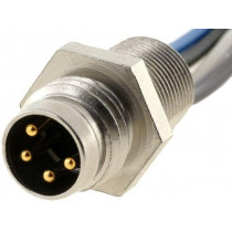 933147001 ELST 4408 RV FM 805; Connector: M8; 0.5m; male; PIN: 4; for panel mounting,screw; socket; HIRSCHMANN
