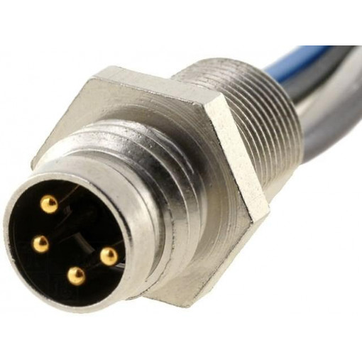 933147001 ELST 4408 RV FM 805; Connector: M8; 0.5m; male; PIN: 4; for panel mounting,screw; socket; HIRSCHMANN